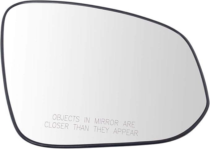 TRQ Passenger Side Mirror Glass with Backing Plate Non-Heated Compatible with 2013-2015 Toyota RAV4 TO1325121