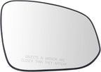 TRQ Passenger Side Mirror Glass with Backing Plate Non-Heated Compatible with 2013-2015 Toyota RAV4 TO1325121