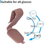 Yuoyar 2 Packs Magnetic Sunglass Holder for Car Visor - Universal Sunglasses Clip for Different Size Eyeglasses - Convenient Interior Car Accessories (Pink)