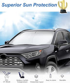 Windshield Sun Shade for Car Windshield,Front and Side Window Shades,Sun Visor Blocker Heat and UV Rays,Automotive Accessories Protector (Medium Size 61x 32 inches)