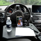 CYDZSW Car Steering Wheel Tray for Eating Food,Steering Wheels Desk Road Trip Essentials for Adults,Car Table Food Trays Organization,Cars Cool Interior Gadgets Accessories(Black)
