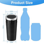 Car Trash Can Bin with Lid, 2 Packs Mini Leakproof Garbage Can for Vehicle, Cup Holder Trash Can, Small Trash Bin for Cars, Home, Bedroom, Office (Silver)