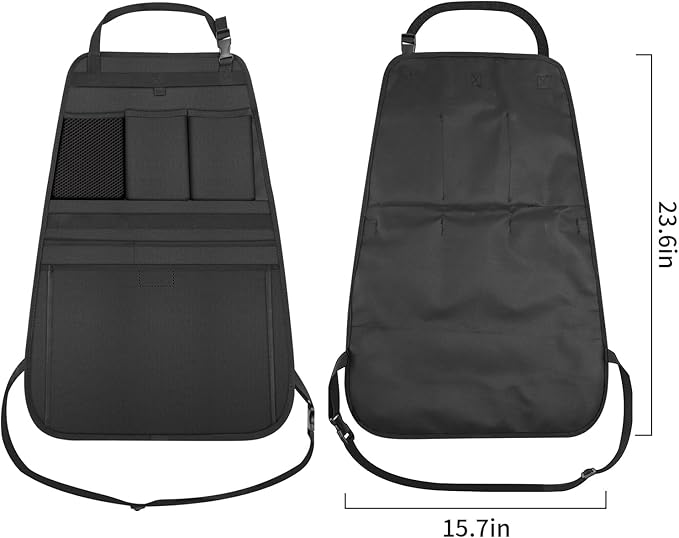Car Seat Back Organizer, Car Back Seat Storage with Multiple Pockets, Car Seat Hanging Pocket,Front Seat Organizer Headrest Bag Compatible with Car SUVs Pickup and Truck