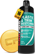 Carfidant Plastic Restorer for Cars – Refreshes Faded Plastic, Vinyl & Rubber Trim with Polish for Deep Shine – Protects Agai