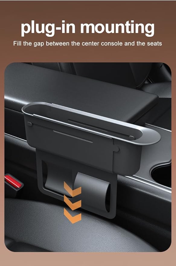 2-Pack Adjustable Car Seat Gap Filler (8.46"–12.99"), Multifunctional Seat Side Organizer, Universal Fit Gap Stopper with Push-Pull Design, Prevents Items from Falling Between Seats
