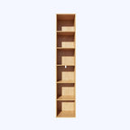 6 Cube Storage Organizer,Wooden 6-Tier Open Shelf Bookshelf,Versatile Storage Cubes for Living Room，Bedroom,Home Office,(Oak,