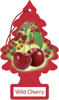 LITTLE TREES Car Air Freshener | Hanging Paper Tree for Home or Car | Wild Cherry | 24 Pack