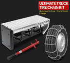 Mytee Products Truck Tire Chain Kit – (Set of 2) 22.5" Twist Link Snow Chains for Semi Trucks, 14" Tire Chain Wrench (1Pc), 2