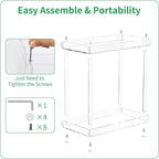 NPPLUS Acrylic Bathroom Counter Organizer, 2-Tier Tray Vanity Counter Organizer, Home Storage Holder for Makeup, Cosmetics & 