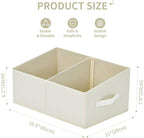 DIMJ Closet Storage Bins, 8 Pack Storage Baskets for Shelves, Foldable Shelf Organizer with Handle, Linen Closet Organizers a