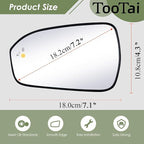Driver Side Replacement Mirror Glass - compatible with Ford vehicles - Fusion 2013-2019 - heated with Blind Spot Detect, without Auto Dimming, LH