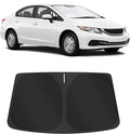 TINGLU Sun Shade for Honda Civic 2012-2015 Accessories Windshield Sun Shade Window Shade UV Rays Protection Sun Visor Cover with Steering Wheel Sunshade Storage Bag