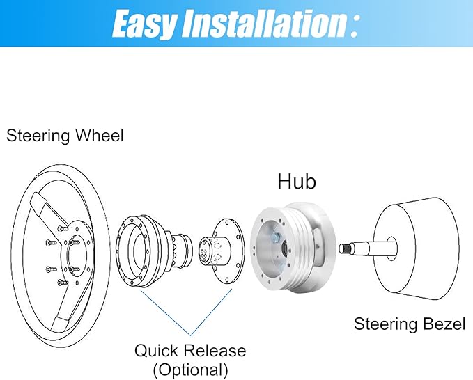 5 & 6 Hole Billet Steering Wheel Hub Adapter Compatible with 1969-1994 Chevrolet Chevy GM Flaming River Ididit Buick Jeep Pontiac Oldsmobile