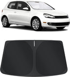 TINGLU Sun Shade for Volkswagen VW Golf/Rabbit/GTI/R32 MK6 5K 2009-2014 Accessories Windshield Sun Shade Window Shade UV Rays Protection Sun Visor Cover with Steering Wheel Sunshade Storage Bag