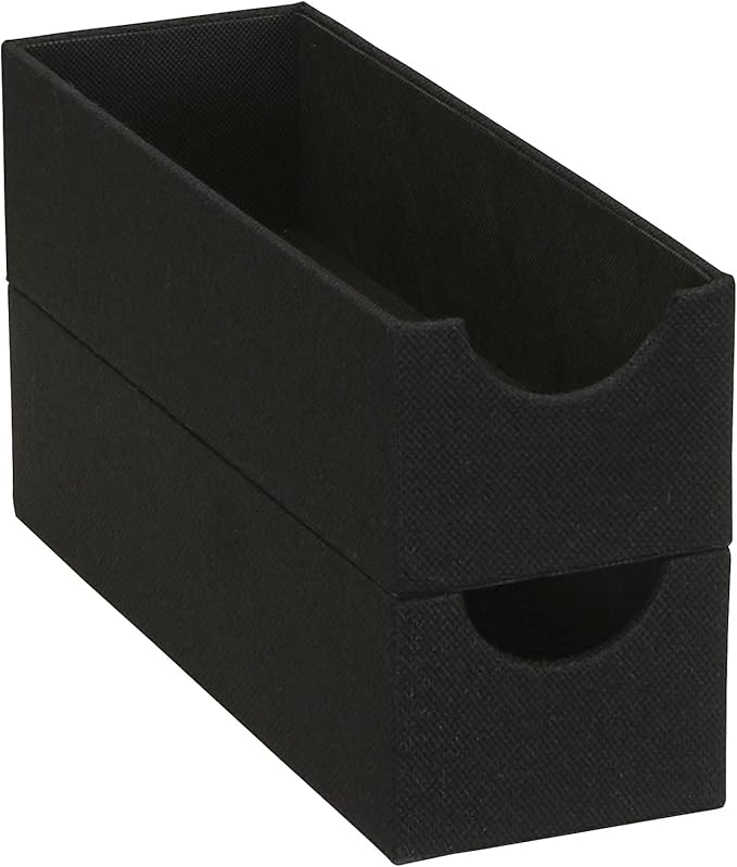 Household Essentials 2-Pack of Drawer Organizers, Sturdy Chipboard with Soft Polyester Cover, Handy and Fashionable Organizat