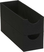 Household Essentials 2-Pack of Drawer Organizers, Sturdy Chipboard with Soft Polyester Cover, Handy and Fashionable Organizat