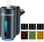 Smart Car Air Freshener Diffuser,Car Aroma Diffuser Air Freshener Spray Automatic with 6PCS Cologne Aromatherapy Oil (Grey 3P