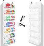 7-layer large capacity Hat Organizer, Hat Rack for Door With Dust Cover, Adjustable Hooks, And Transparent Visible Over The D