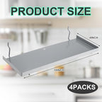 Lineshading 4 Pcs Pegboard Shelves, 10 x 4 Inch Metal Shelf Brackets Pegboard Tray Accessories Wall Organizer for Craft Room 