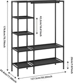 Dttwacoyh Portable Closets for Hanging Clothes, Clothing Rack with Shelves,Easy to Assembly,Suitable for Cloakroom,Bedroom,Li