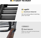 BougeRV 64''x40''x8'' Aluminum Roof Basket Anti-Rust Lightweight Universal Roof Rack Basket Rooftop Cargo Carrier with Wind Fairing,150LBS Load Capacity, Fit for SUV Truck Cars (Black)