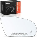 A-Premium Right Passenger Side Heated Mirror Glass with Backing Plate - Compatible with Mercedes-Benz C300, C400, C43 AMG, C450 AMG, C63 AMG - Exterior Side View Convex Mirror w/Blind Spot Detection