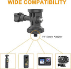 Pocket 3 Car Mount, 360° Adjustable Car Sun Visor Mount Compatible with Insta360 X5 X4 X3, GoPro Hero 13 12 11 10 9 8 7 6 5 Black, DJI Osmo Pocket 3 Action 5 pro/4/3, AKASO and More Action Cameras
