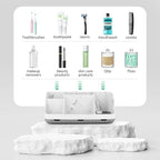 GFWARE Bathroom Toothbrush Holder Set with 2 Pack Qtip Holder Dispenser - Detachable 7 Slots Bathroom Accessory Set, Kids Mar