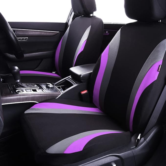 CAR PASS Line Rider Sporty Cloth Universal Fit Car Seat Cover -100% Breathable with 5mm Composite Sponge Inside,Airbag Compat