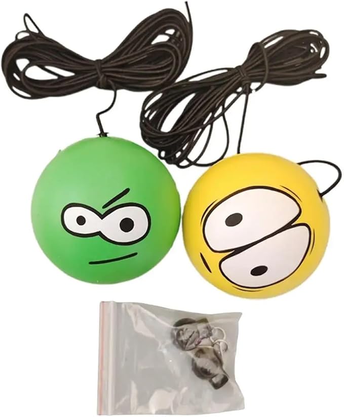 Tennis Garage Parking Aid with Lanyard 8 Pcs Garage Tennis Parking Aid 7cm Hanging Ball 4m Elastic Rope PU Foam Car Sign Decoration General Ornament(ColorC)