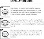Customized Steering Wheel Cover Compatible with Ford, Nappa Leather & Carbon Fiber Design Car Steering Wheel Cover, with Coasters and 3-in-1 USB Fast Charging Cable (Red)