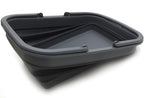 SAMMART SAMMART 9.2L (2.37Gallon) Collapsible Tub with Handle - Portable Outdoor Picnic Basket/Crater - Foldable Shopping Bag - Space Saving Storage Container (1, Black)