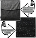 NGIL Extra Large Utility Tote Reusable Grocery Bag Oversized Collapsible for Groceries, Storage, Picnic, Beach (Solid Black-black)
