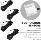 LCD Parking Sensor Kit - Displays Data on Original Screen, Easy Rear Installation, Compatible with All Camera Formats (AHD, C