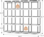 VTRIN Portable Closet for Hanging Clothes 67 Inch Wide Large Capacity Portable Wardrobe Closet with Cover, 4 Storage Shelves 