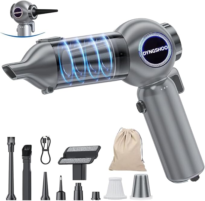 Handheld Car Vacuum Portable Cordless（Equipped with a one-Touch Window Breaker and Seatbelt Cutter ） Car Vacuum Cleaner with 