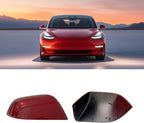 Compatible with Tesla Model 3 Side Mirror Cover Replacement 2017 2018 2019 2020 2021 2022 2023 2024 2025,Right Side Rearview Mirror Cover Cap for Model 3 Accessories(red)