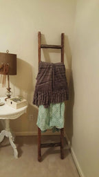 BARNWOODUSA Rustic Decorative Ladder - 100% Upcycled Wood (72" x 12" x 1.5", Weathered Gray)