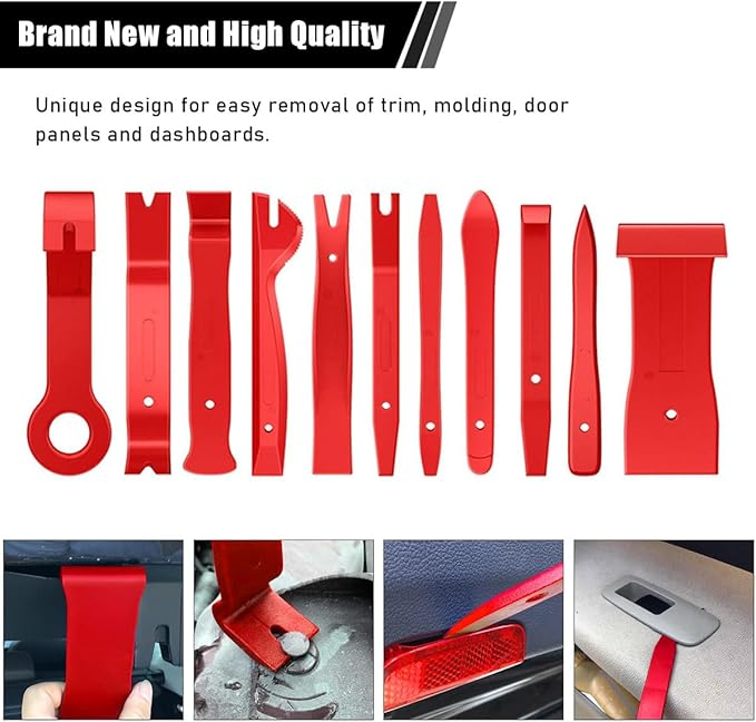19PCS Trim Removal Tool Set, Car Panel Door Audio Trim Removal Tool Kit, Plastic Pry Tool Kit for Car Panel Dash Door Audio w