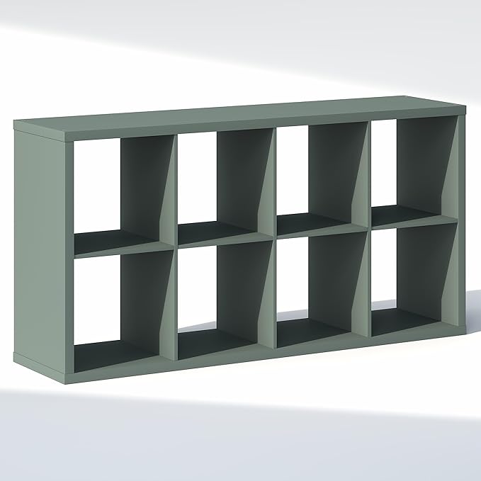 Furinno Cubic Closet Organizers and Storage, 8-Cube Closet Organizer, Open Shelf Closet Storage, Extra Thick Frame for Wardro