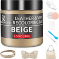 Leather Recoloring Balm,8.5oz Leather Color Restorer,Beige Leather Repair kit for Furniture and Car Interior,Leather Couch Sc