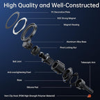 SYNCWIRE for MagSafe Car Holder【Ring Ventilation】【 360° Rotatable】【N55 Magnetic】 Phone Mount for Air Vent, Car Cell Phone Holder Mount Compatible iPhone 17/16 Pro Max 15 14 13 12, Carbon Fiber Style