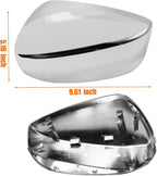 Yumzeco Compatible with Honda Accord Side Mirror Cover Trim 8th Gen 2008 2009 2010 2011 2012, Chrome Door Rearview Mirror Caps Replacement for Honda Accord W/O Light Hole - Left Driver Side