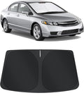 TINGLU Sun Shade for Honda Civic 2006-2011 Accessories Windshield Sun Shade Window Shade UV Rays Protection Sun Visor Cover with Steering Wheel Sunshade Storage Bag