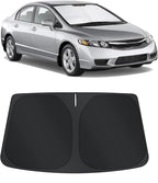 TINGLU Sun Shade for Honda Civic 2006-2011 Accessories Windshield Sun Shade Window Shade UV Rays Protection Sun Visor Cover with Steering Wheel Sunshade Storage Bag