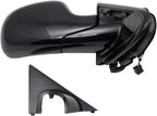 TRQ 2 Piece Driver and Passenger Side Mirror Assembly Set Electric Adjustment Non-Heated No Memory Black Compatible with 2001
