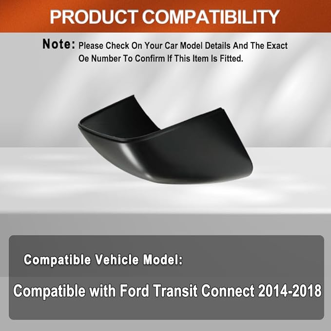 Rearview Mirror Cover, Car Rearview Side Mirror Caps, Compatible with Ford Transit Connect 2014-2018, 1 pc (Right)