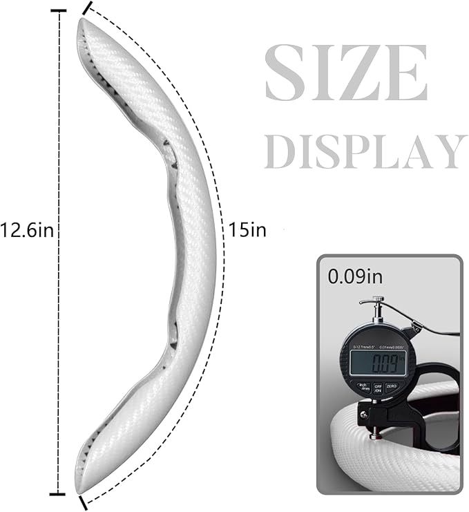 Carbon Fiber Steering Wheel Cover 3pcs Anti-Slip Car