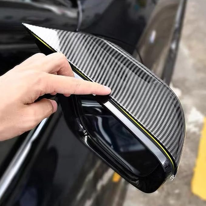 Car Ox Horn Side Rearview Mirror Cover Wing Mirror Protect Decorate Covers Auto Exterior Decoration Accessories for Toyota Camry 2018 2019 2020 2021 2022 2023 2024 2025(Carbon Fiber Color)