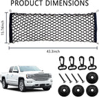 Car Rear Cargo Net with Good Elasticity&Tensile Strength Trunk Net Organizer for SUV Truck,Ideal Car Net Keeps Overlanding